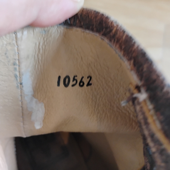 FRYE Veronica Combat Boots Antique Black/Brown Distressed Brush Off Leather Sz 8 - Picture 12 of 16